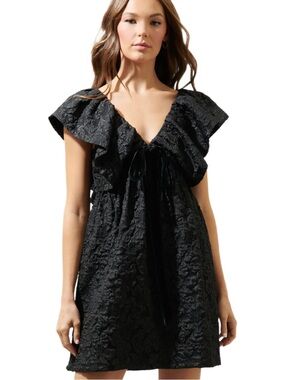 Sugarlips Arielle Jacquard Mini Babydoll Dress